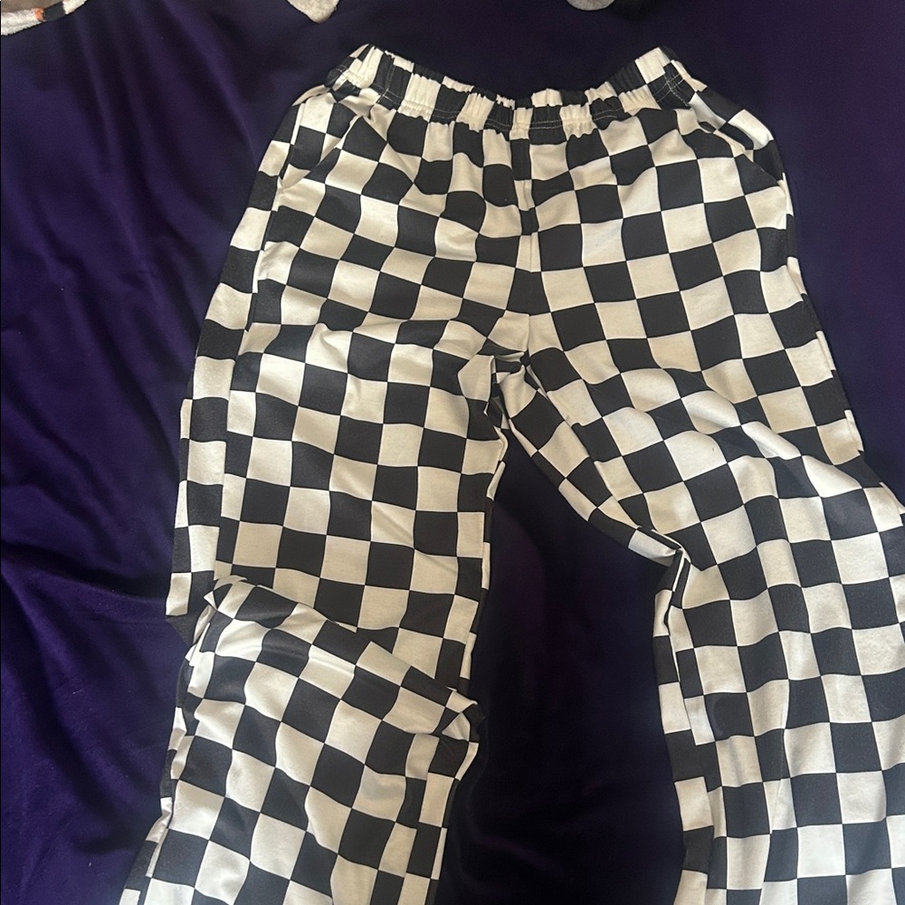 Black and White Checkered Pants